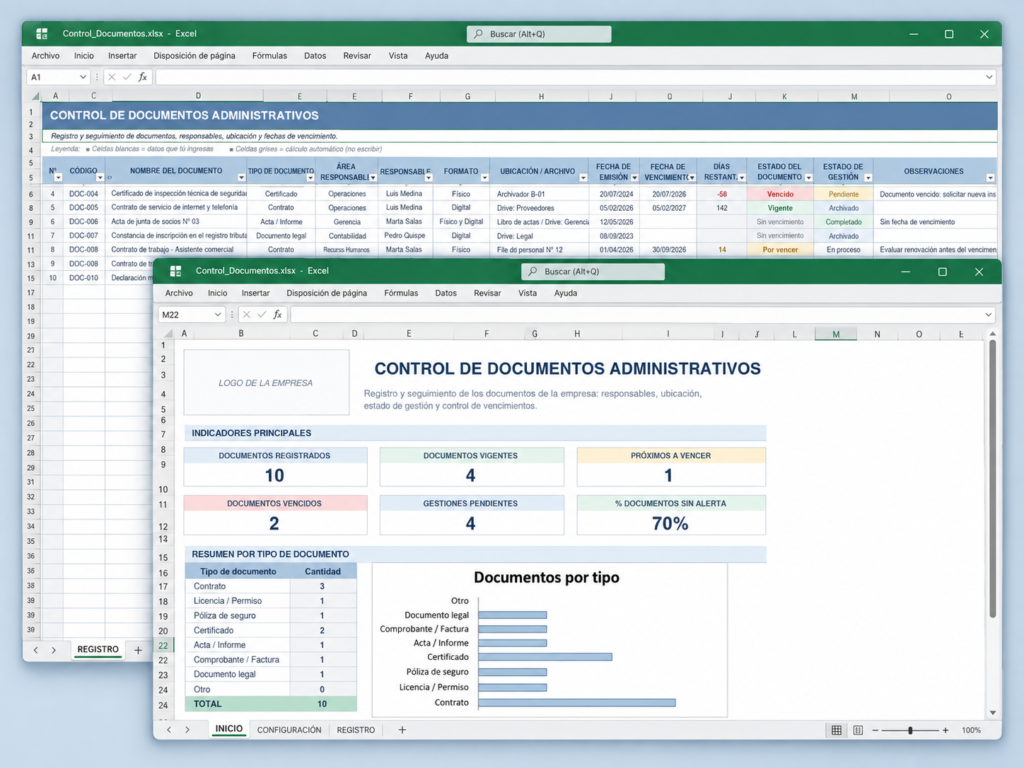 Control de documentos administrativos